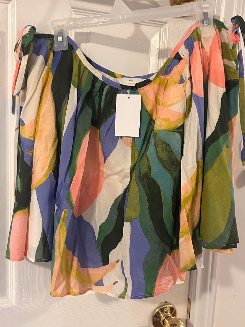 Abstract Tropical Print Circle Skirt